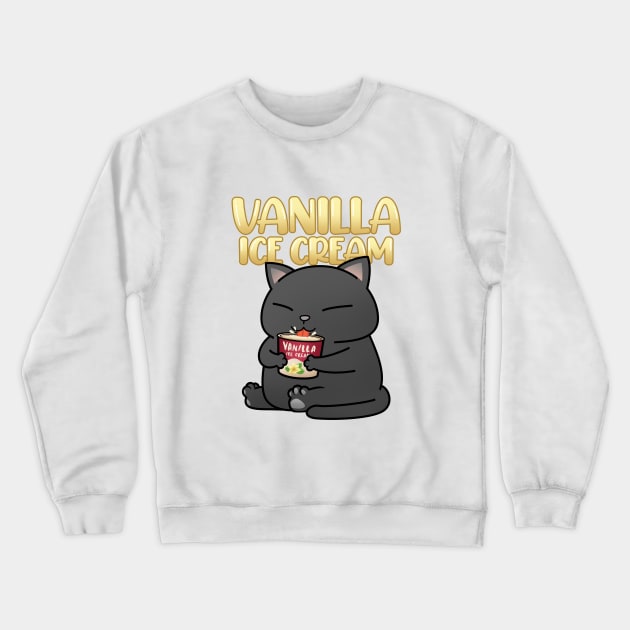 Chubby Cat Vanilla Ice Cream Crewneck Sweatshirt by Takeda_Art